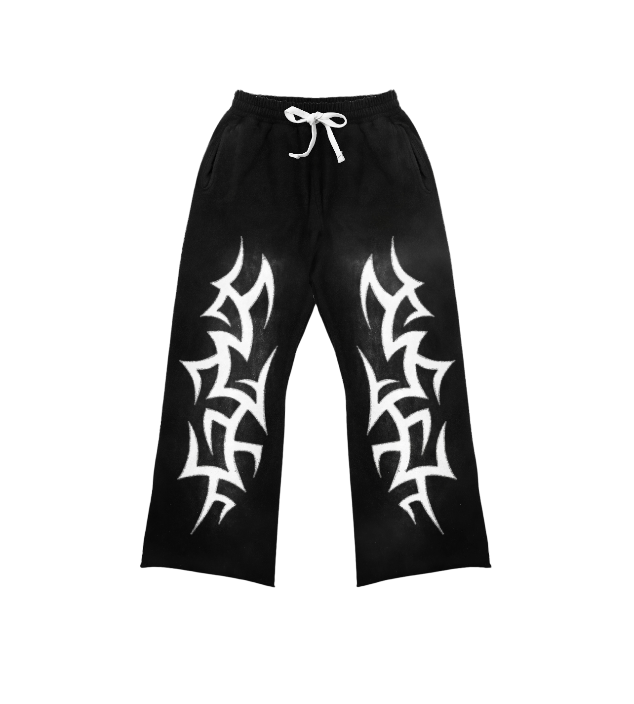 Black Patchwork Sweatpants