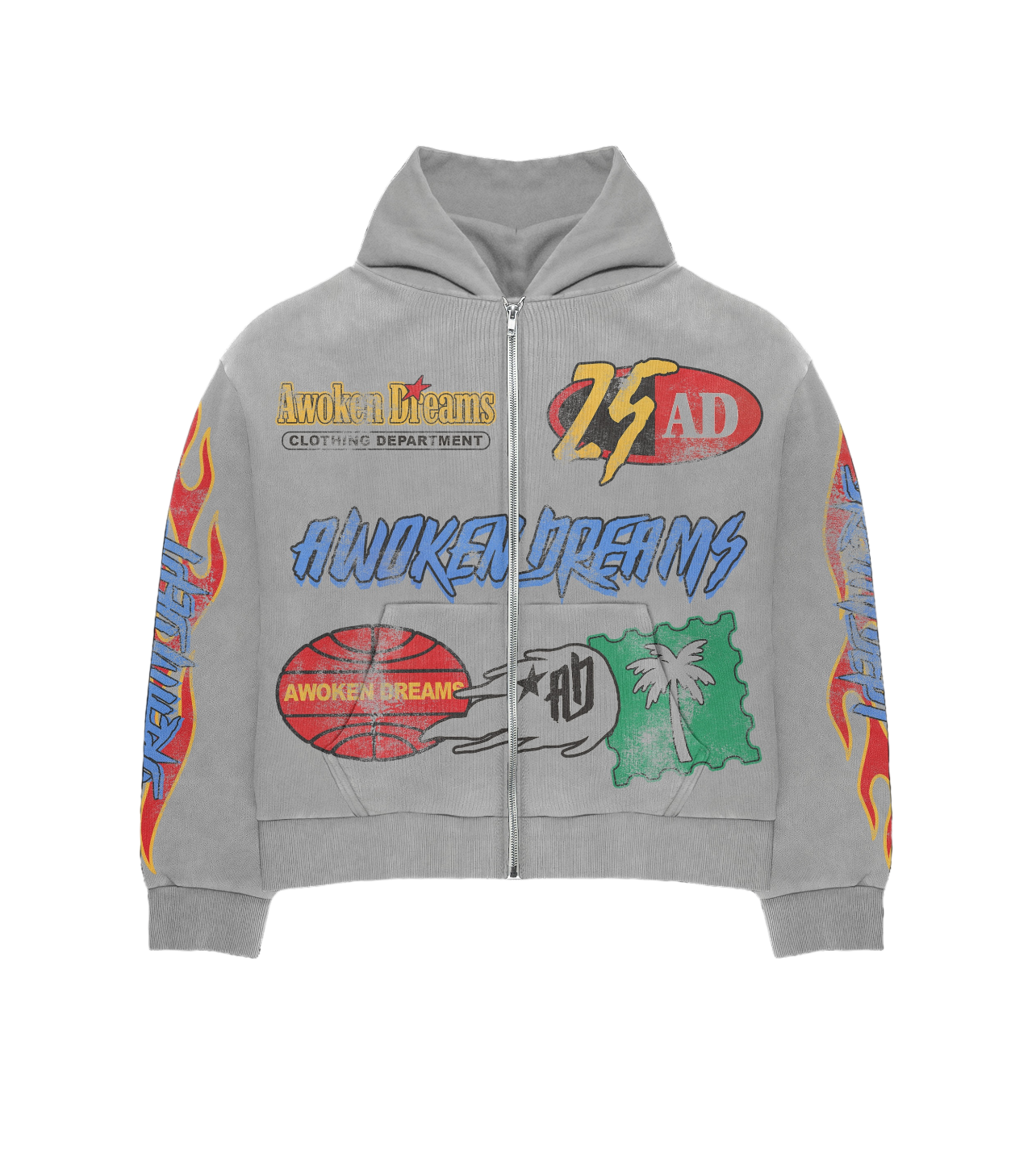 Dream Dept Grey Zip Hoodie