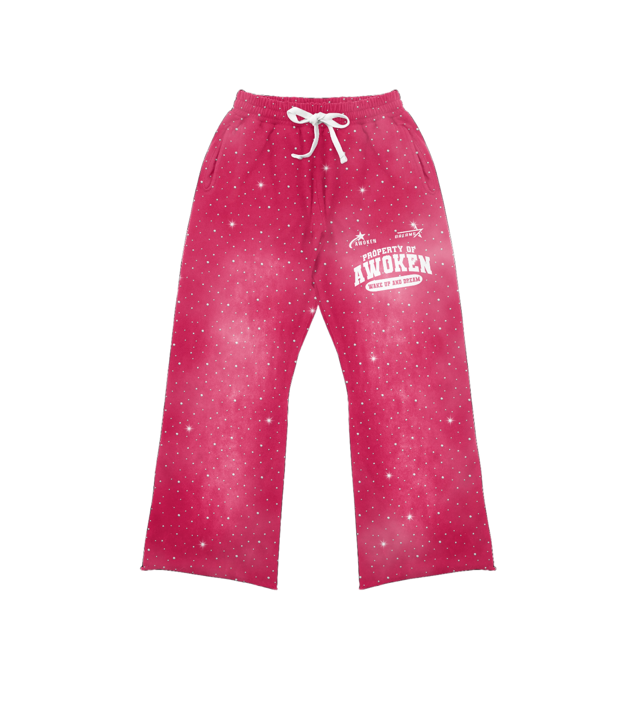 Pink Rhinestone Sweatpants