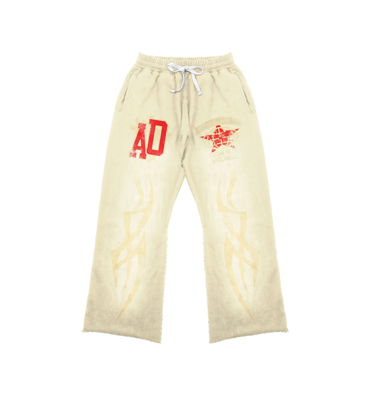 Cream Varsity Sweatpants