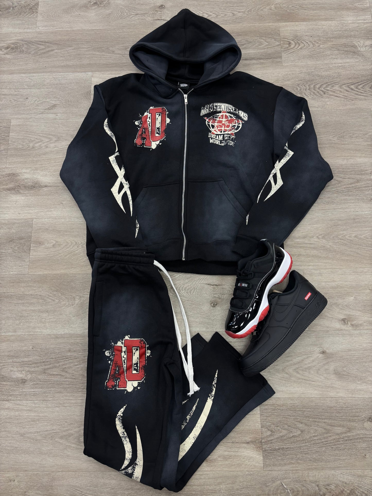 Black Varsity Sweatpants