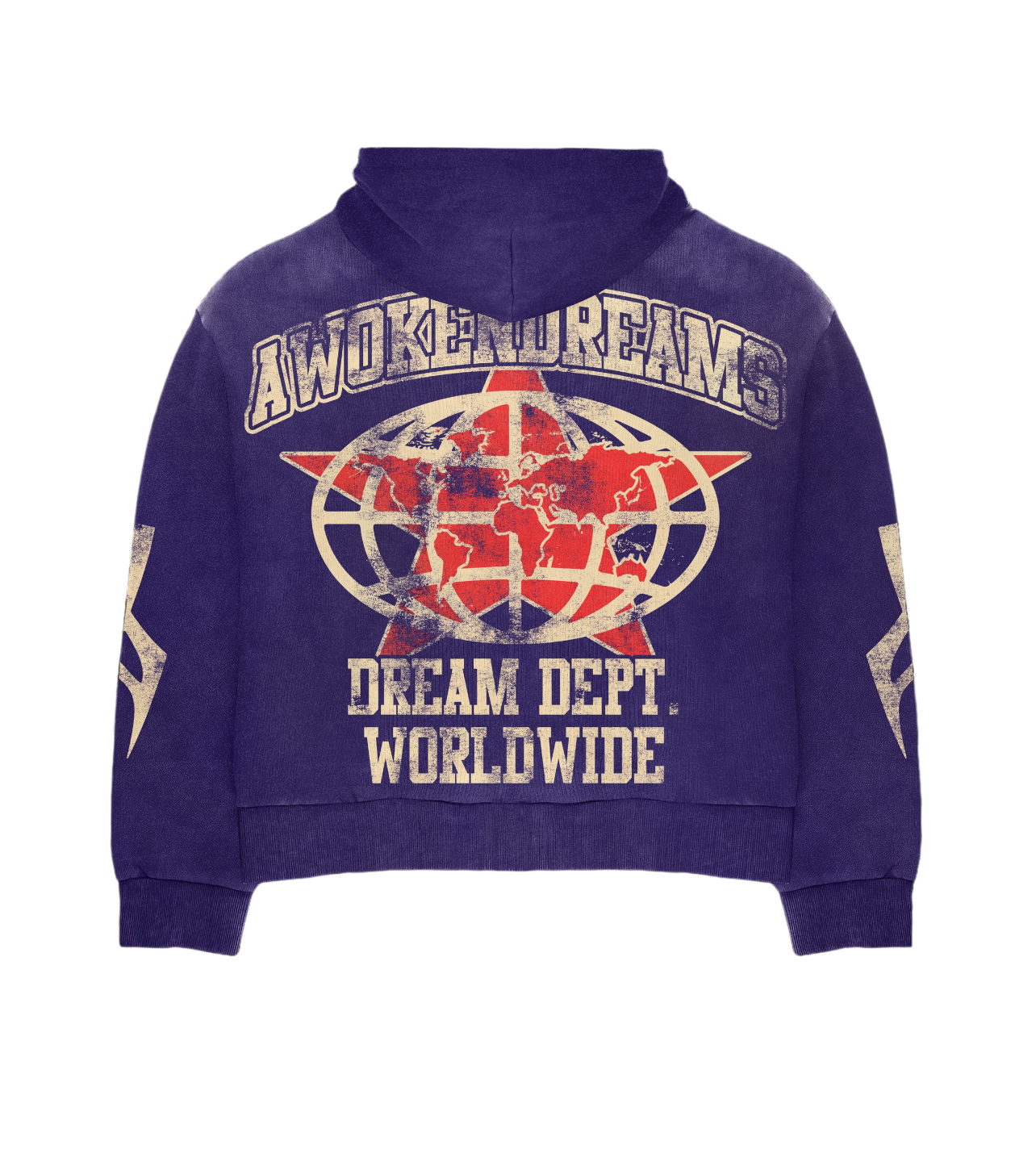 Purple Varsity Zip Hoodie