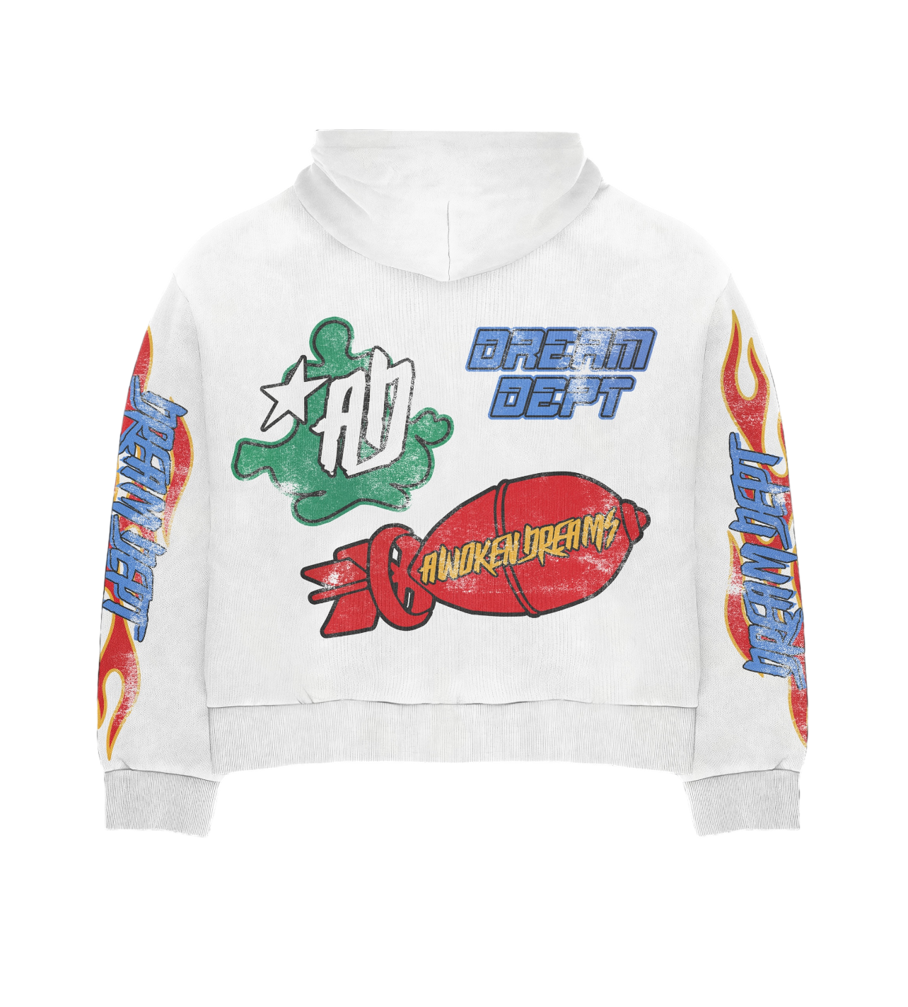 Dream Dept White Zip Hoodie