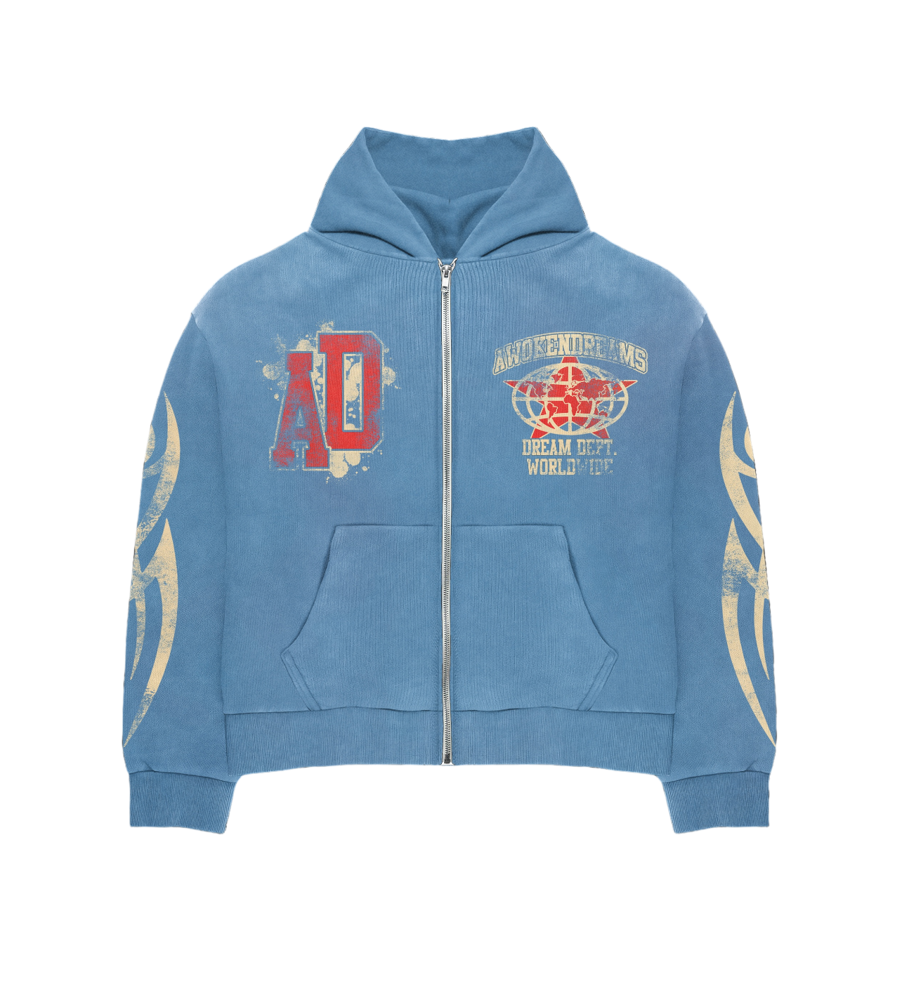 Unc Blue Varsity Zip Hoodie