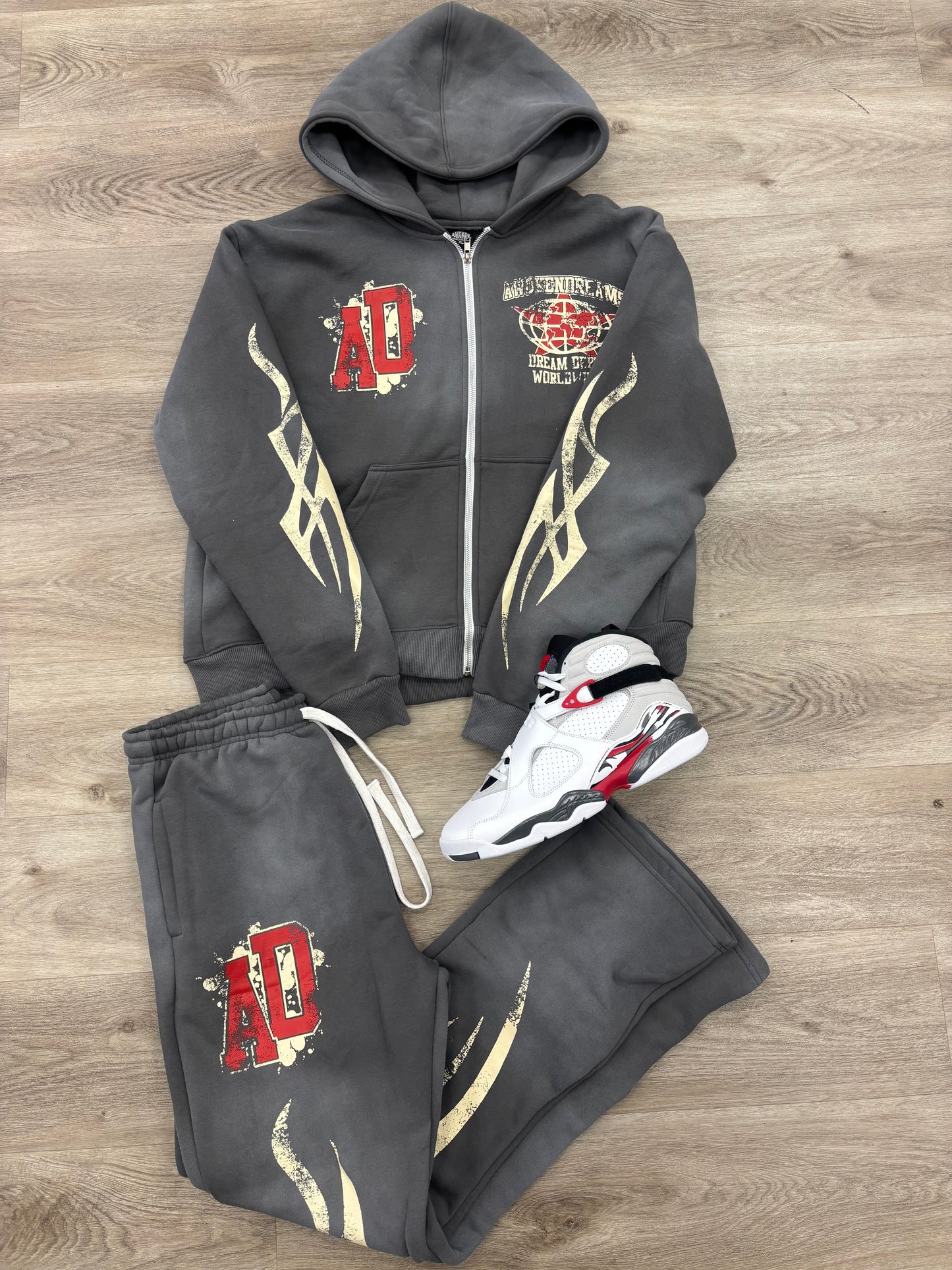 Grey Varsity Sweatpants