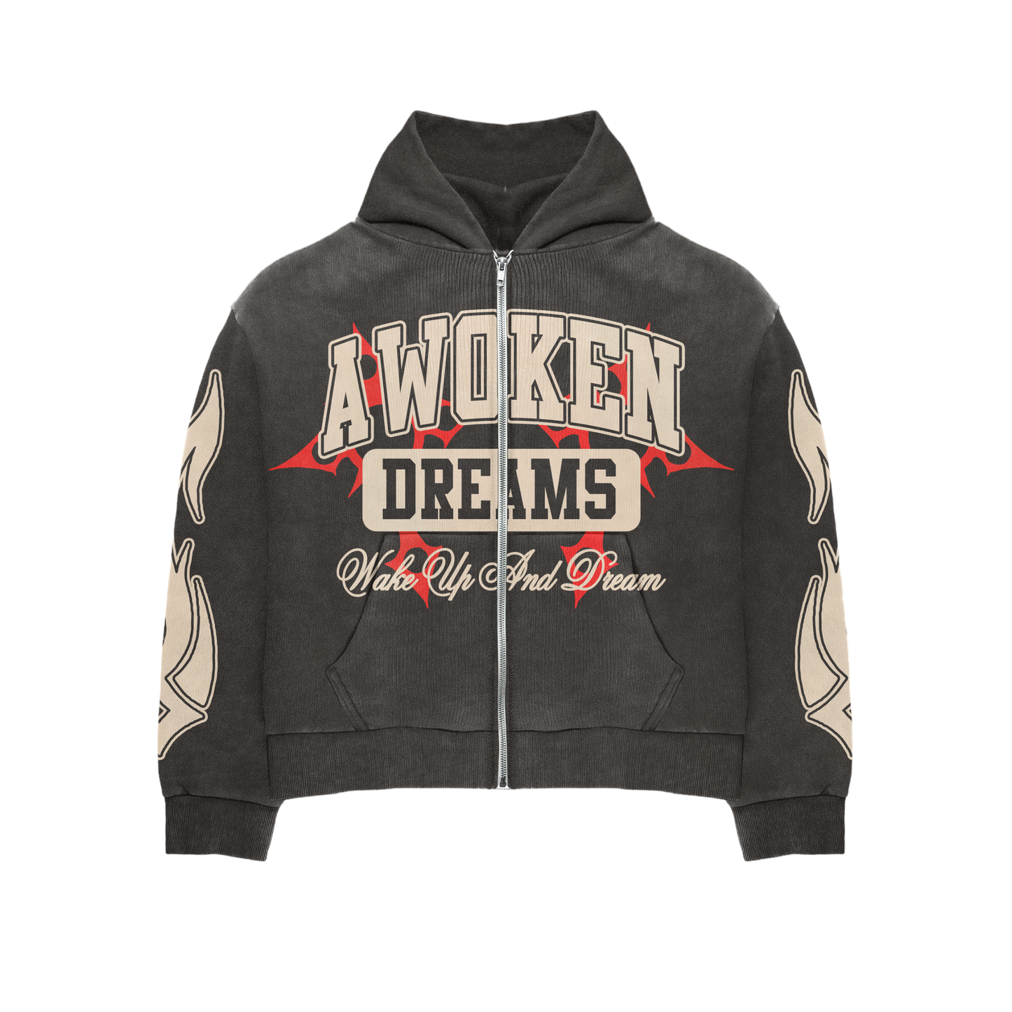 Awoken Dreams Wake Up And Dream Zip Acid Black