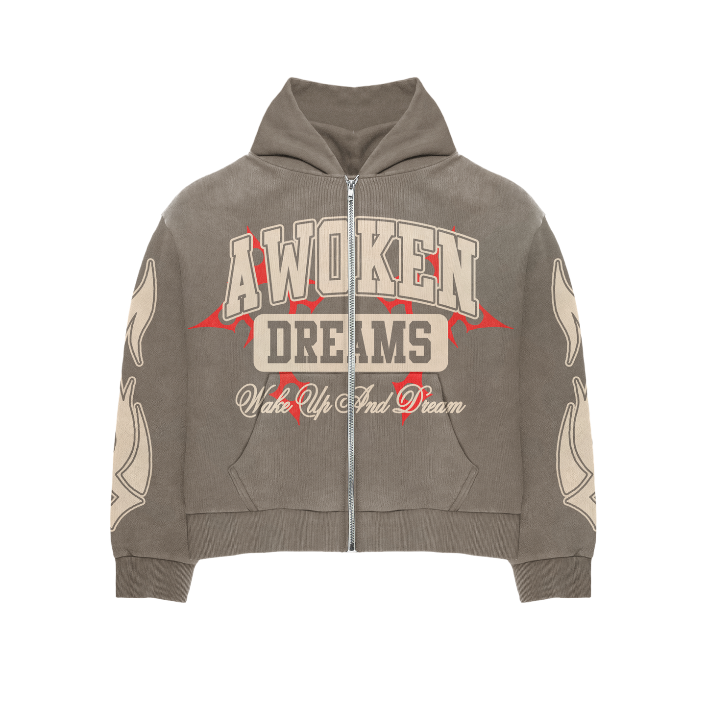 Awoken Dreams Wake Up And Dream Zip Acid Grey