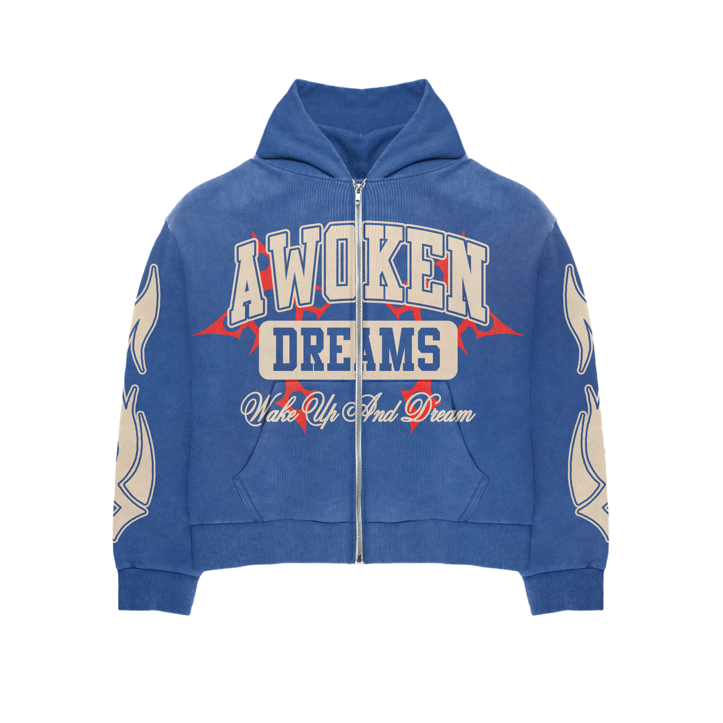 Awoken Dreams Wake Up And Dream Zip Acid Blue