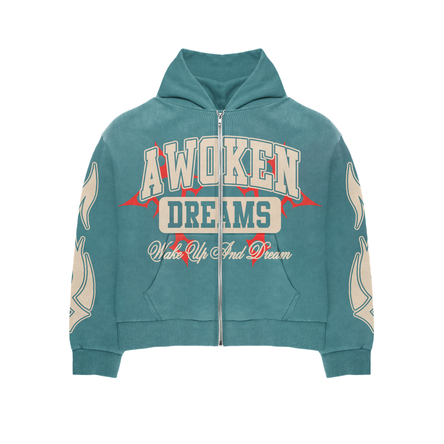 Awoken Dreams Wake Up And Dream Zip Acid Teal