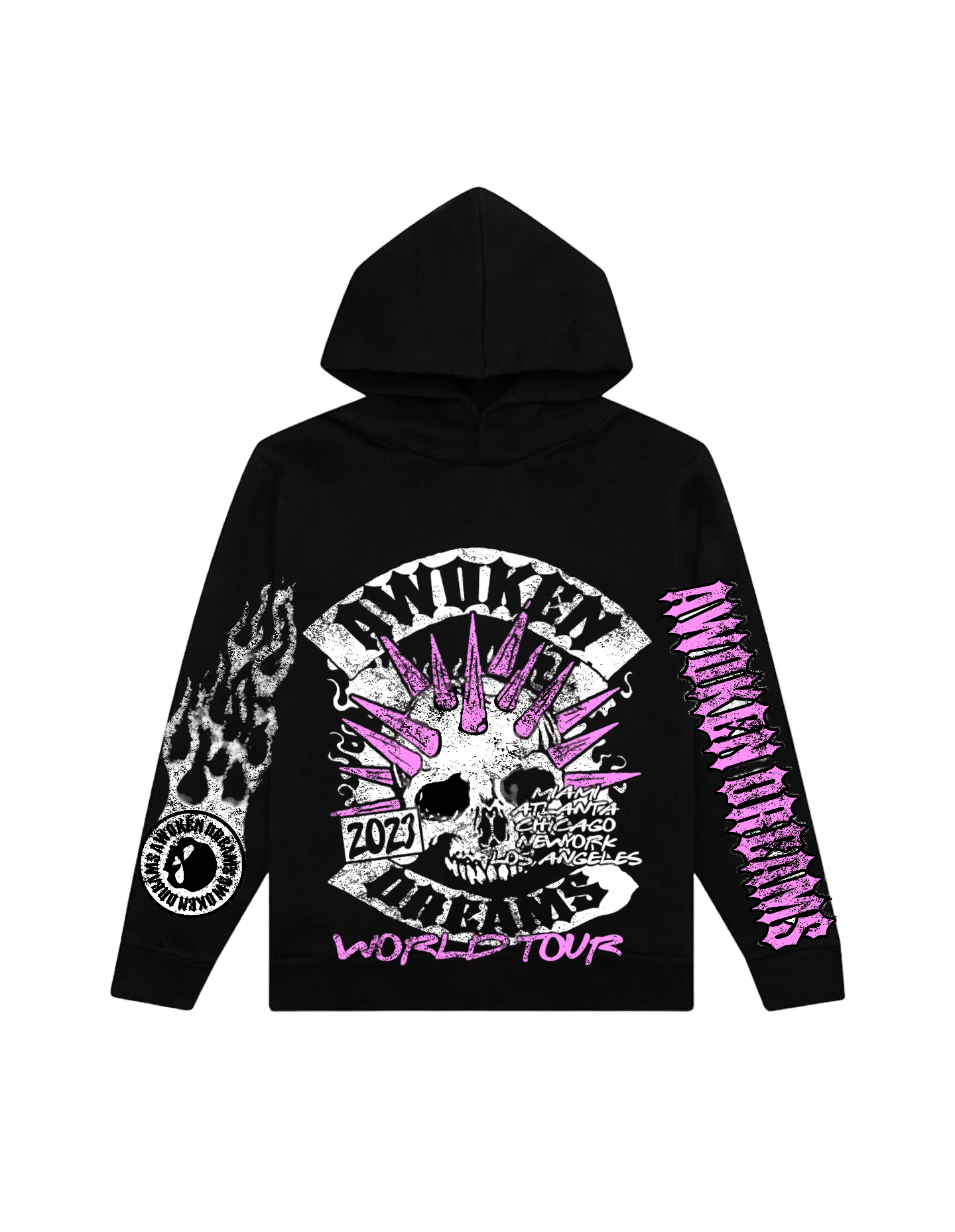 “PUSH HEAD” PINK HOODIE