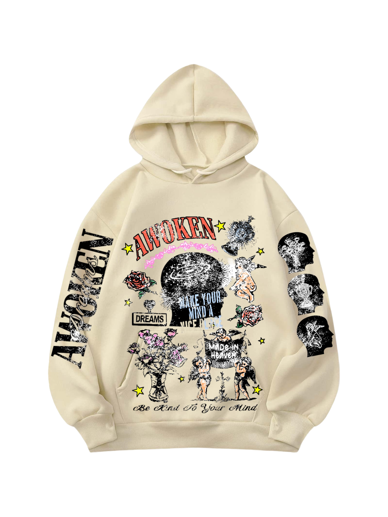 “MADE IN HEAVEN” CREAM HOODIE