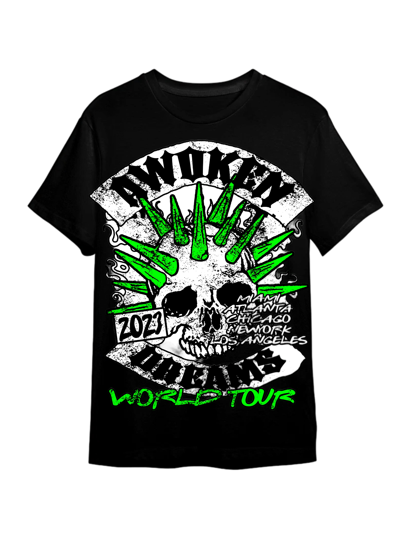 PUSH HEAD” TEE GREEN