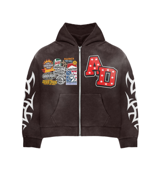 Mocha Patchwork Hoodie