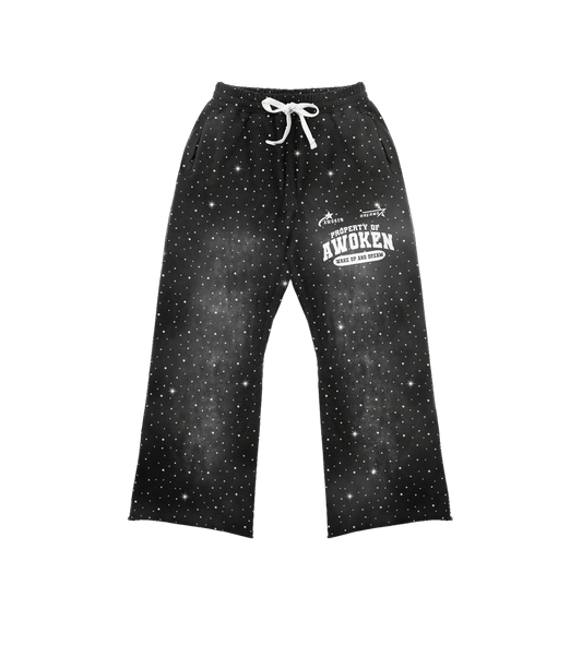 Black Rhinestone Sweatpants