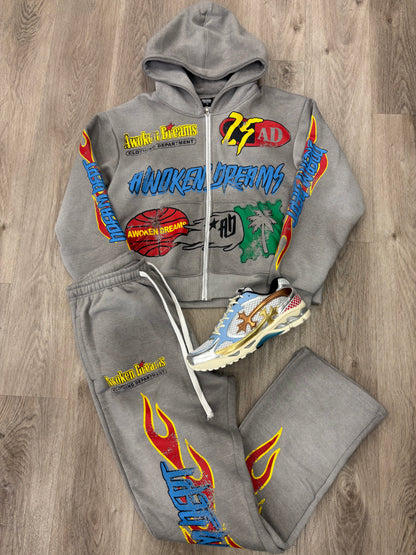 Dream Dept Grey Zip Hoodie