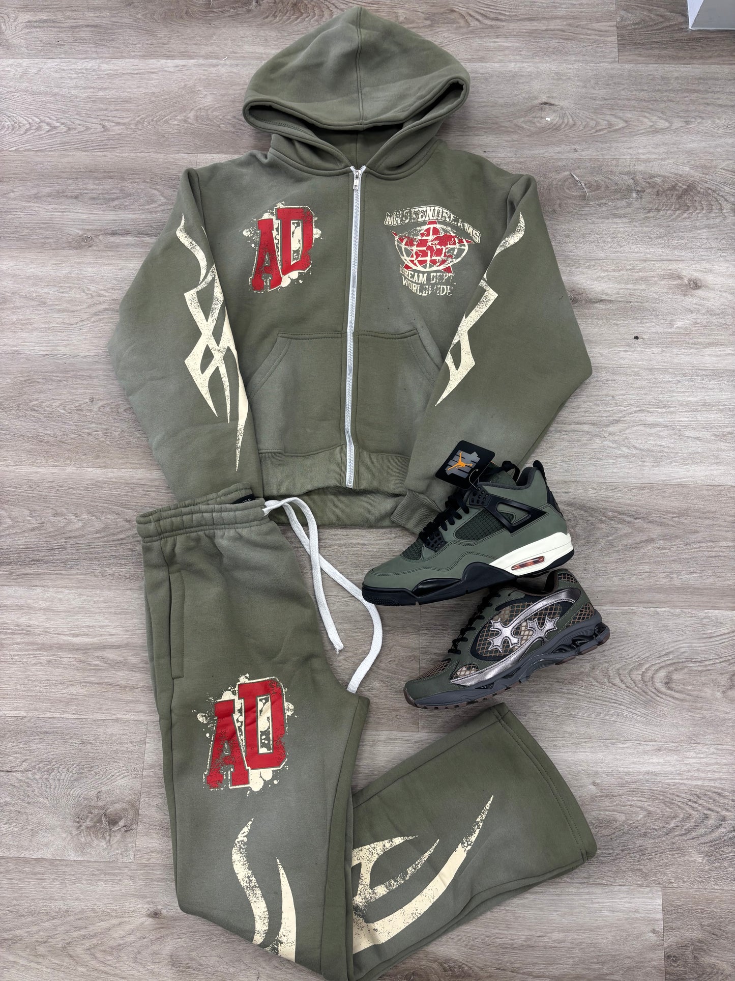 Olive Varsity Sweatpants