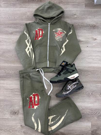 Olive Varsity Sweatpants
