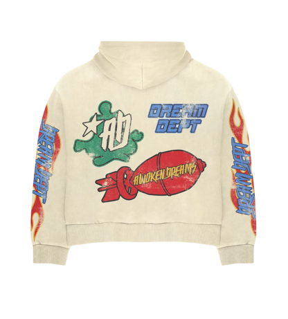 Dream Dept Cream Zip Hoodie