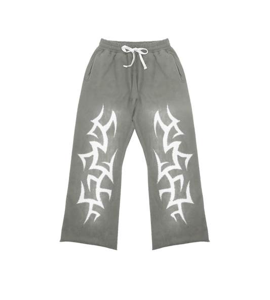 Grey Patchwork Sweatpants