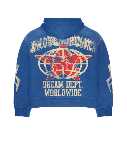 Royal Blue Varsity Zip Hoodie