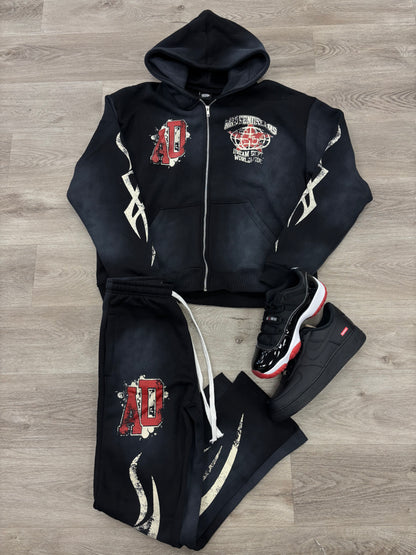 Black Varsity Sweatpants