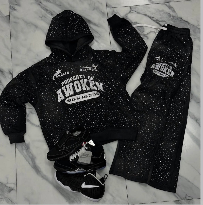 Rhinestone Set Black