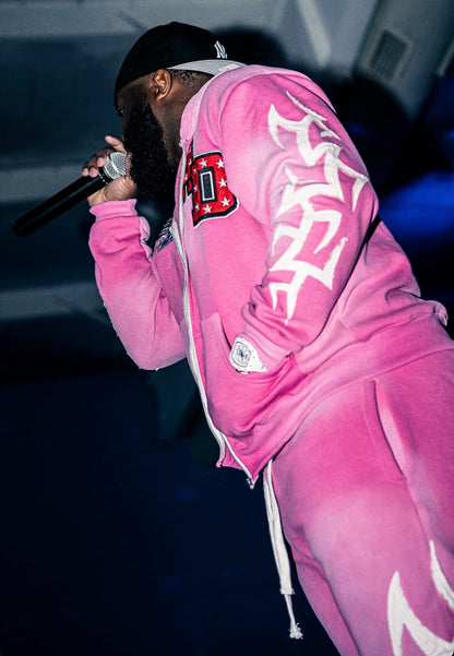 Pink Patchwork Sweatpants