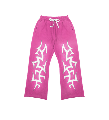Pink Patchwork Sweatpants