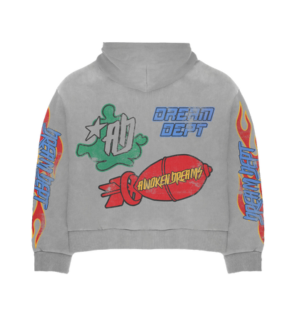 Dream Dept Grey Zip Hoodie