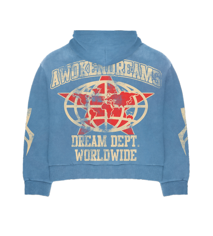 Unc Blue Varsity Zip Hoodie