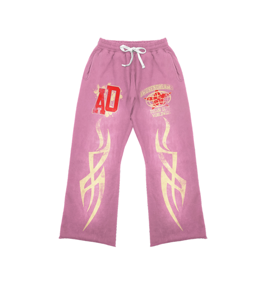 Pink Varsity Sweatpants