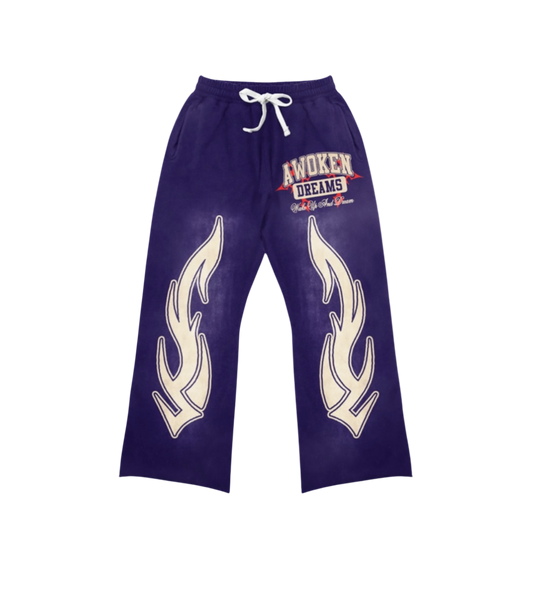 Purple Varsity Sweatpants