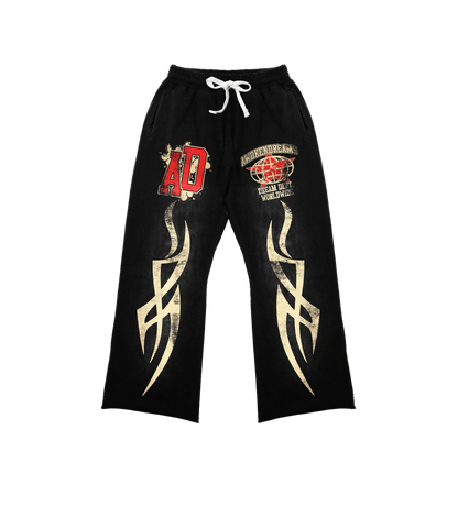 Black Varsity Sweatpants