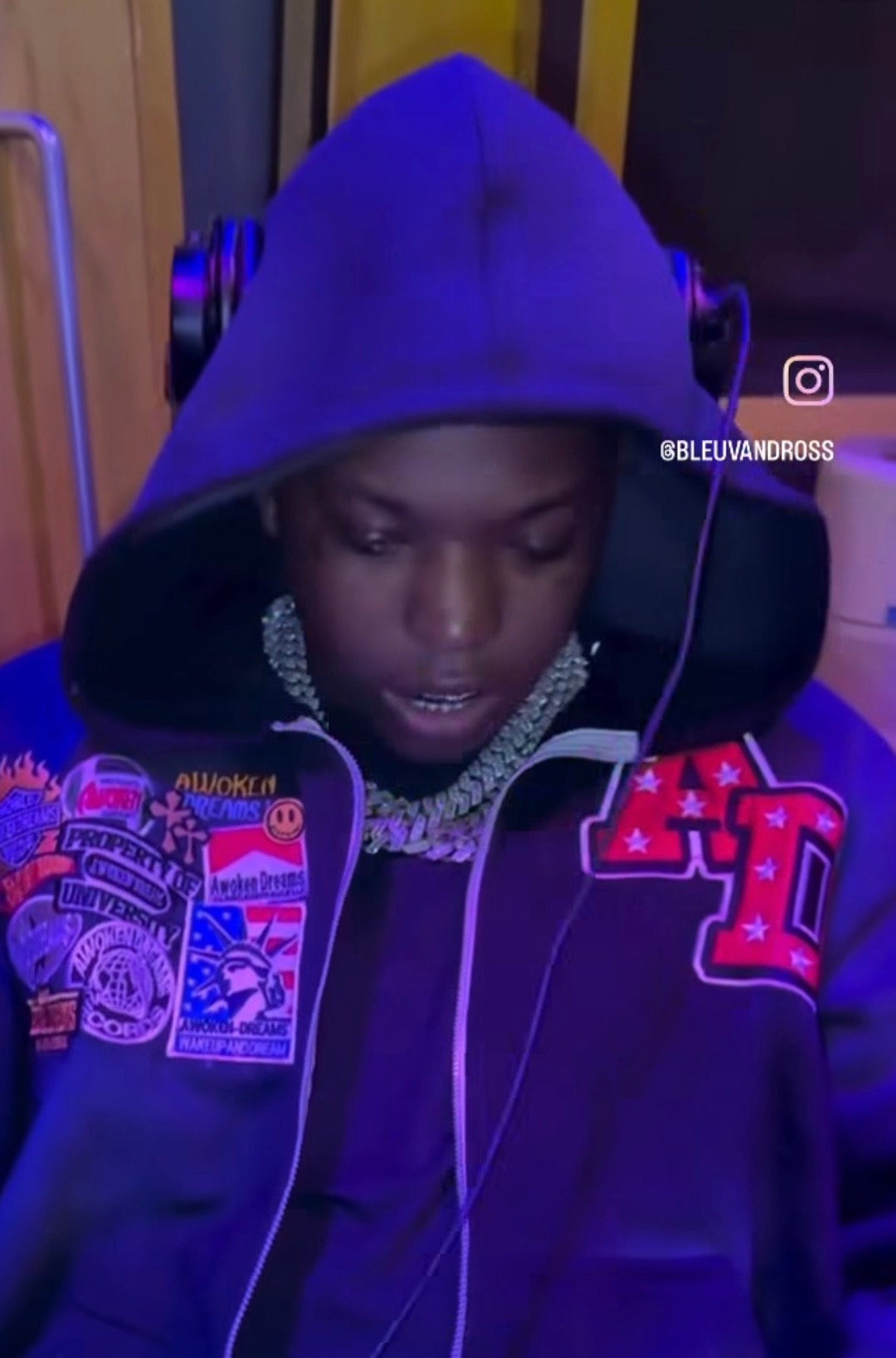 Black Patchwork Hoodie