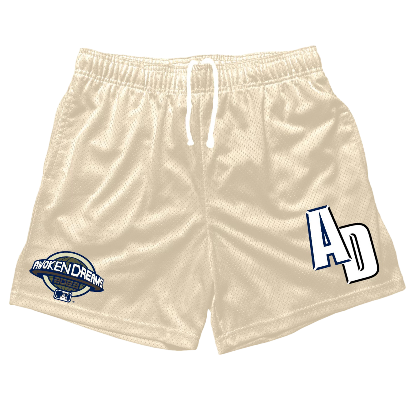 “WORLD SERIES” TAN SHORTS